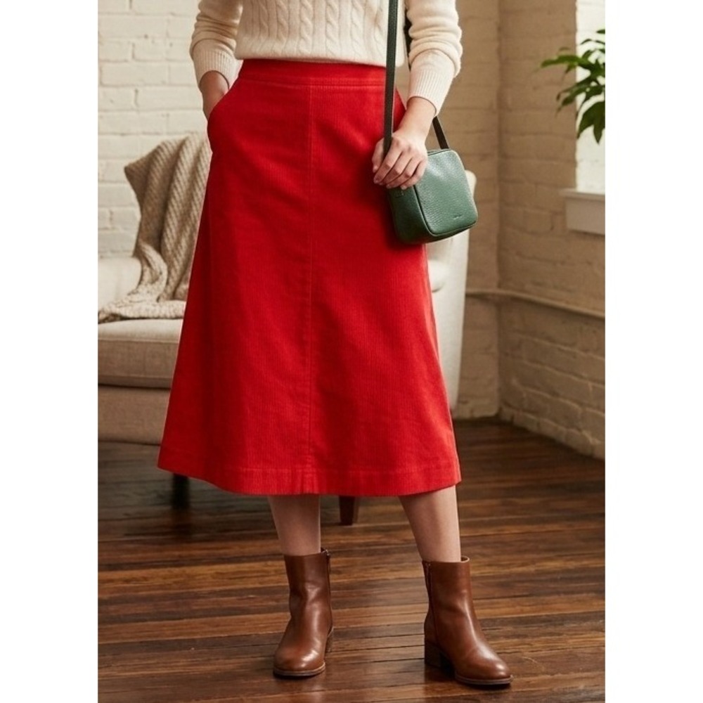 Y2K Banner Sportswear of Boston Skirt Women's Small? Red Preppy Union Made‎ USA